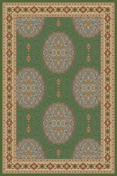 Российский прямоугольный ковёр 1902 GREEN 9
