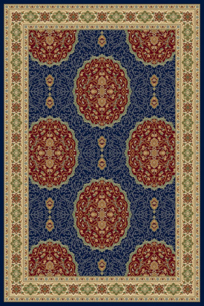 Российский прямоугольный ковёр 1902 NAVY 8