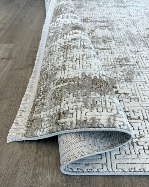 Турецкий прямоугольный ковёр BT 318 CREAM BROWN