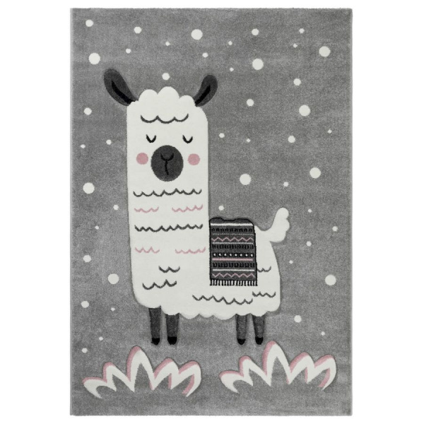 Турецкий прямоугольный ковёр  C555 GREY/CREAM