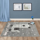 Турецкий прямоугольный ковёр  C555 GREY/CREAM