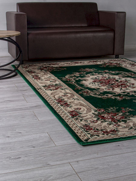 Российский прямоугольный ковёр d057 GREEN
