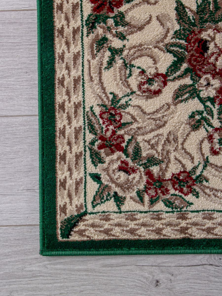 Российский прямоугольный ковёр d057 GREEN