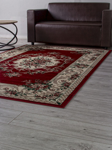 Российский прямоугольный ковёр d057 RED