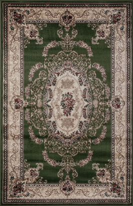 Российский прямоугольный ковёр d058 GREEN