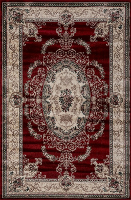 Российский прямоугольный ковёр d058 RED