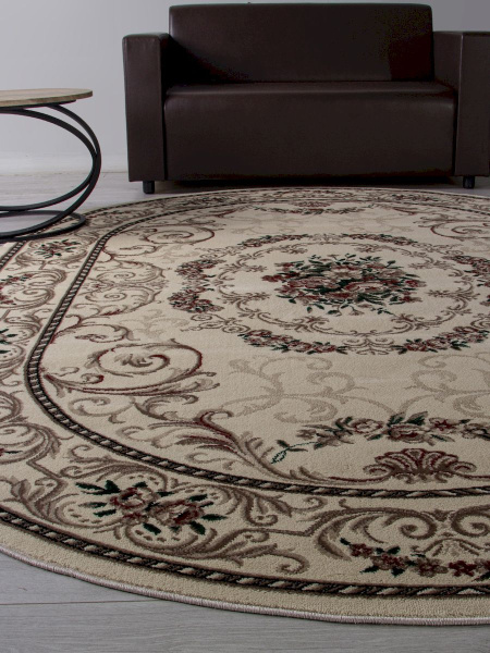 Российский овальный ковёр d066 CREAM