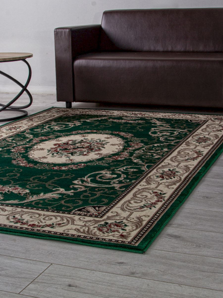 Российский прямоугольный ковёр d066 GREEN