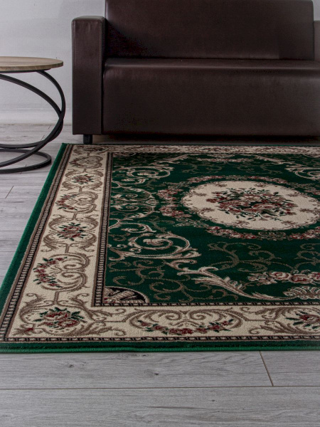 Российский прямоугольный ковёр d066 GREEN