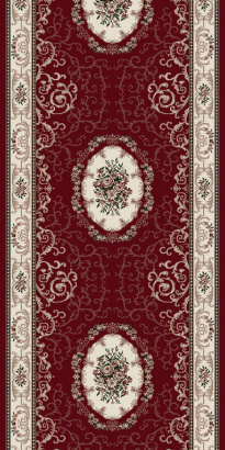 Российская прямоугольная дорожка D066 RED