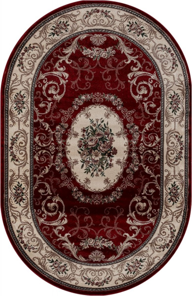 Российский овальный ковёр d066 RED