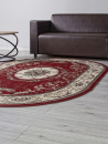 Российский овальный ковёр d066 RED