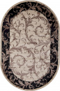 Российский овальный ковёр d156 CREAM-BLACK