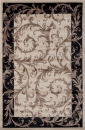 Российский прямоугольный ковёр d156 CREAM-BLACK
