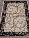 Российский прямоугольный ковёр d156 CREAM-BLACK
