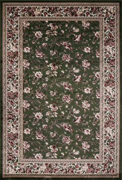 Российский прямоугольный ковёр d387 GREEN