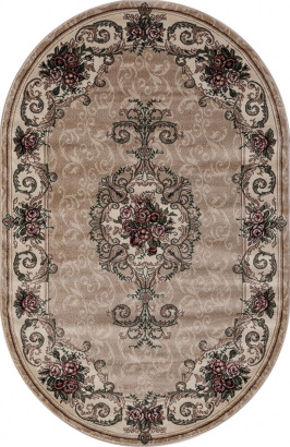 Российский овальный ковёр D467 BEIGE