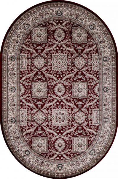 Российский овальный ковёр D868 RED