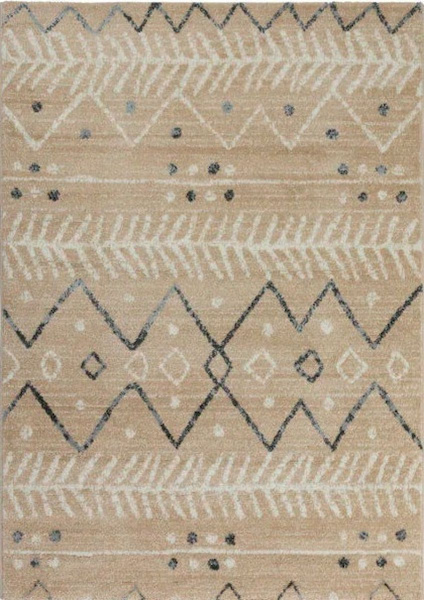 Турецкий прямоугольный ковёр  J080A BEIGE/WHITE