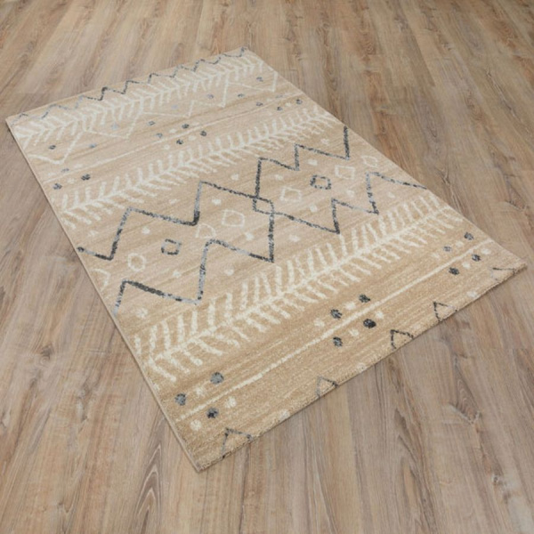 Турецкий прямоугольный ковёр  J080A BEIGE/WHITE