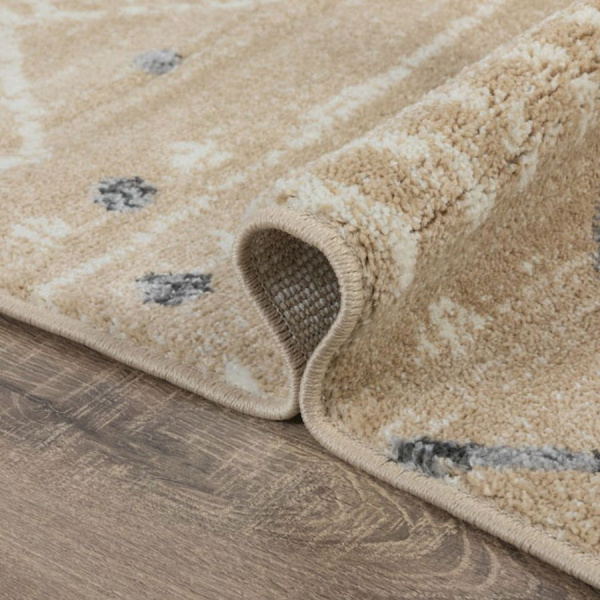 Турецкий прямоугольный ковёр  J080A BEIGE/WHITE