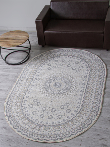 Российский овальный ковёр F399 BEIGE