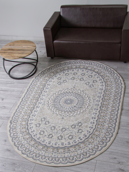 Российский овальный ковёр F399 BEIGE
