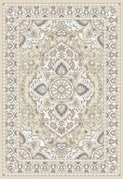 Российский прямоугольный ковёр G037 BEIGE-BLUE