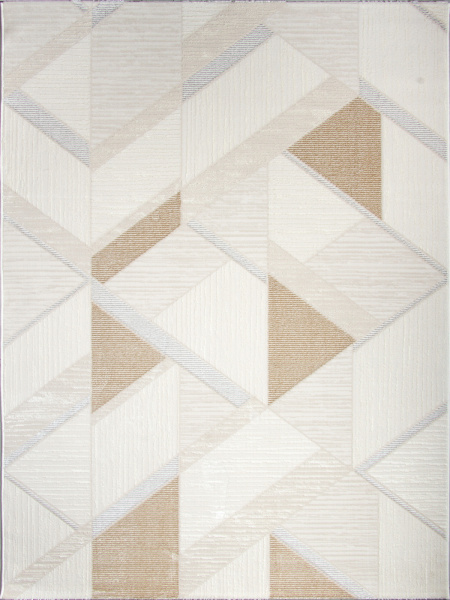 Турецкий прямоугольный ковёр 20802A L.BEIGE / WHITE