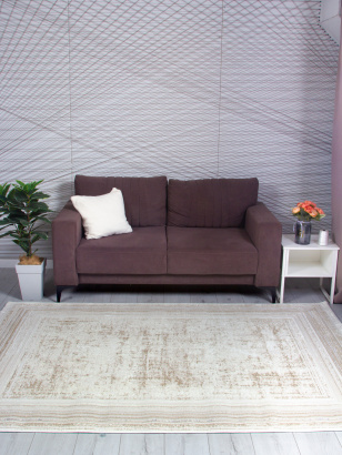 Турецкий прямоугольный ковёр 20809A L.BEIGE / WHITE