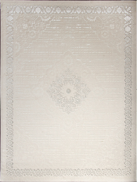 Турецкий прямоугольный ковёр 20811A L.GREY / WHITE