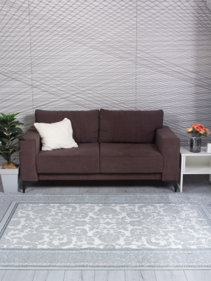 Турецкий прямоугольный ковёр 20812A WHITE / L.GREY