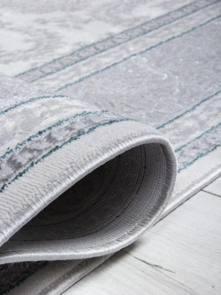 Турецкий прямоугольный ковёр 20812A WHITE / L.GREY