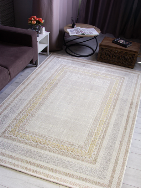Турецкий прямоугольный ковёр 20813A L.GOLD / L.BEIGE