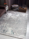 Турецкий прямоугольный ковёр 20814A D.BLUE / L.GREY