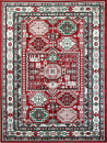 Российский прямоугольный ковёр F667 RED-CREAM