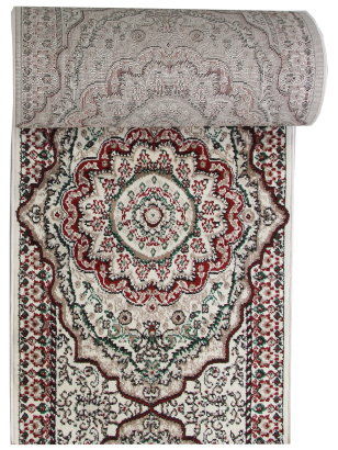 Российская прямоугольная дорожка F670 CREAM-RED