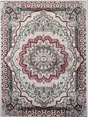 Российский прямоугольный ковёр F670 CREAM-RED