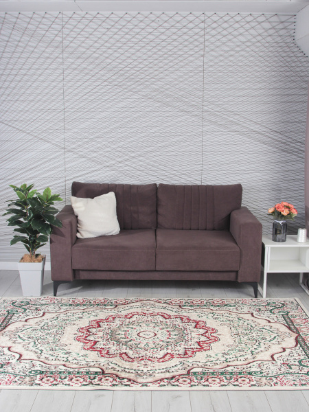 Российский прямоугольный ковёр F670 CREAM-RED