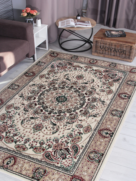 Российский прямоугольный ковёр F674 CREAM