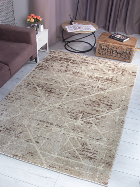 Российский прямоугольный ковёр F691 BEIGE