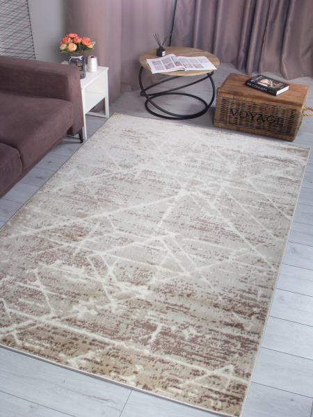 Российский прямоугольный ковёр F691 BEIGE