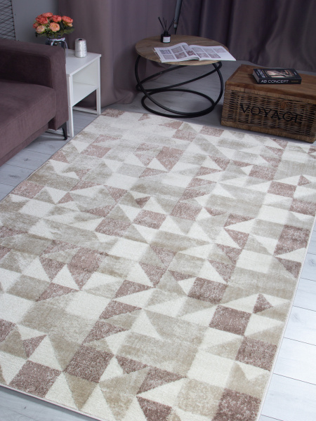 Российский прямоугольный ковёр F694 BEIGE
