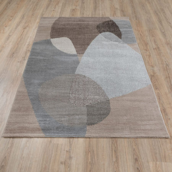 Турецкий прямоугольный ковёр  L339A BEIGE/GREY