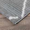 Турецкий прямоугольный ковёр  L348A GREY/WHITE