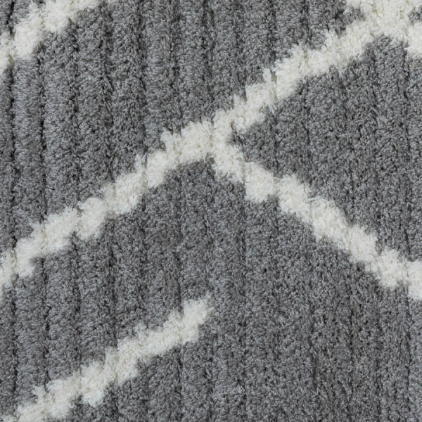 Турецкий прямоугольный ковёр  L348A GREY/WHITE