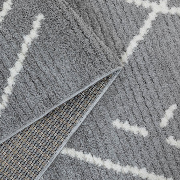 Турецкий прямоугольный ковёр  L348A GREY/WHITE