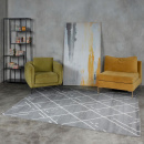 Турецкий прямоугольный ковёр  L348A GREY/WHITE