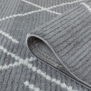Турецкий прямоугольный ковёр  L348A GREY/WHITE