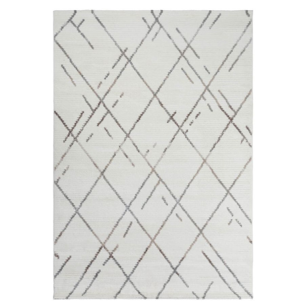 Турецкий прямоугольный ковёр  L348A WHITE/BEIGE